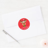 Oh Hert, het is Kerstmis Ronde Sticker (Envelop)