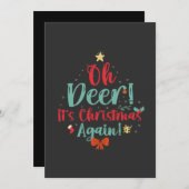 Oh hert het is weer kerst grappig kerstcadeau kaart (Voorkant / Achterkant)