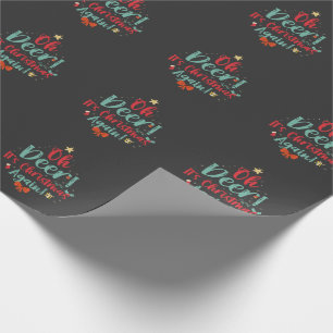 Oh Hert Het is weer Kerstmis Funny Kerstcadeau  Cadeaupapier