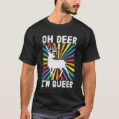 Oh hert ik ben homere LGBTQ pride regenboog T-shirt (Voorkant)