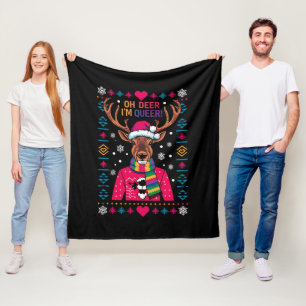 Oh Hert Ik Ben Kweker LGBT LGBTQ Gay Pride Lelijk Fleece Deken