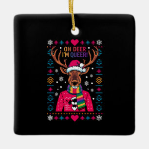 Oh Hert Ik Ben Kweker LGBT LGBTQ Gay Pride Lelijk  Keramisch Ornament