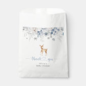 Oh hert is een jongen winterblauw baby shower bedankzakje (Voorkant)