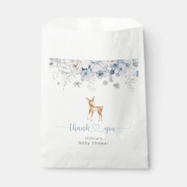 Oh hert is een jongen winterblauw baby shower bedankzakje