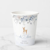 Oh hert is een jongen winterblauw baby shower papieren bekers (Voorkant)