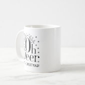 Oh hert Kerst mok illustratie koffie (Voorkant links)