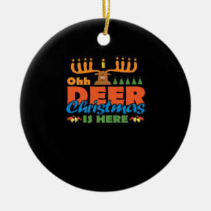 Oh Hert Kerst Te Klassieke Vakantie StijlOrnament Keramisch Ornament