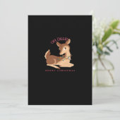 Oh Hert Kerstdag Modern Design Feestdagenkaart (Staand voorkant)