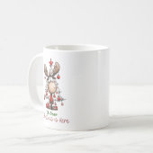 Oh Hert Kerstmis Is Hier Grappige Rendier Koffiemok (Voorkant links)