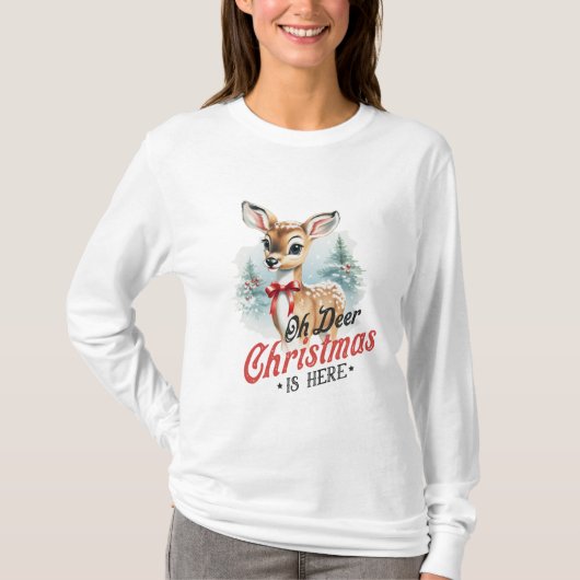 Oh Hert Kerstmis Is Hier T-shirt (Voorkant)