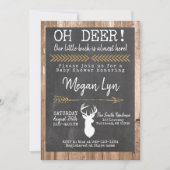 OH Hert! Kleine Bok Buffalo Plaid Baby Shower Kaart (Voorkant)