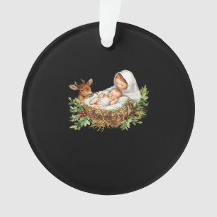 Oh hert Maria kerststal kerst Jezus Ornament