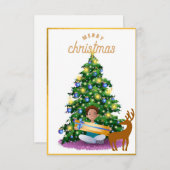 oh hert merry kerstkaarten 2022 bedankkaart (Voorkant / Achterkant)