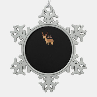 Oh Hert Oh Dichters Retro Klassieke Stijl Tin Sneeuwvlok Ornament
