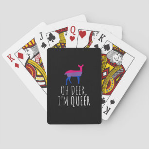 Oh Hert Queer Biseksuele Trots Gay Lesbisch Ontwer Pokerkaarten