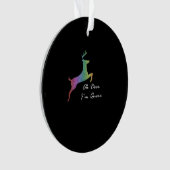 Oh Hert Queer Grappige Woordspeling LGBT Pride Acr Ornament (voorkant)