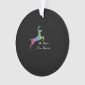 Oh Hert Queer Grappige Woordspeling LGBT Pride Acr Ornament (voorkant)
