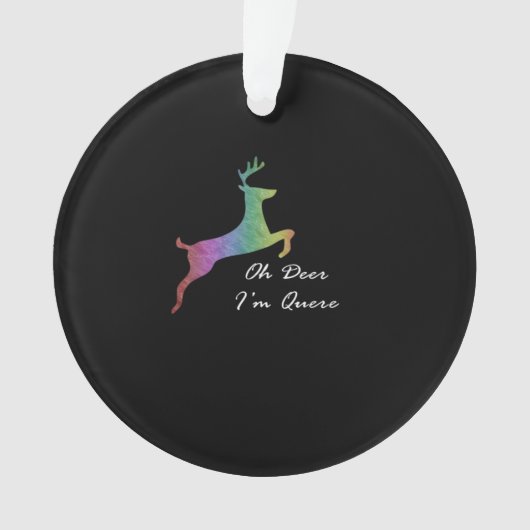 Oh Hert Queer Grappige Woordspeling LGBT Pride Acr Ornament (voorkant)
