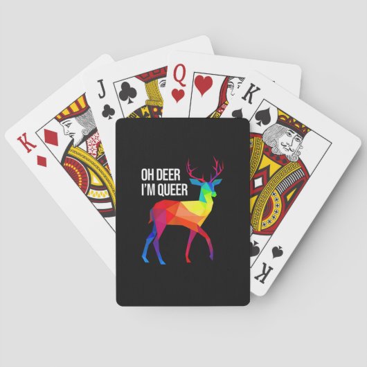 Oh Hert Queer LGBT Pride Viering Design Pokerkaarten (Achterkant)