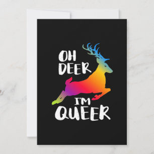 Oh Hert Queer Pride Minimal Kunst Kunstkaart Vakan Feestdagenkaart