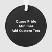 Oh Hert Queer Pride Minimal Kunstenaar Acryl Ornam Ornament (achterkant)