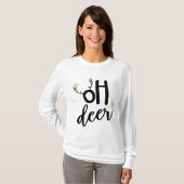 Oh Hert Rendier Geweien Grappig Kerstmis T-shirt (Voorkant volledig)