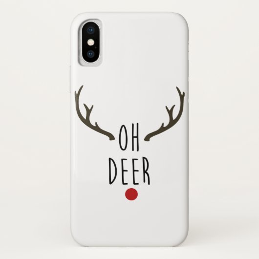 OH HERT Rendier Kerstmis Vakantie Feestelijk Case-Mate iPhone Case (Achterkant)