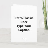 Oh hert retro klassieke sfeer kaart (Achterkant)