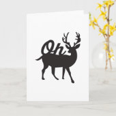 Oh hert retro klassieke sfeer kaart (Gele Bloem)