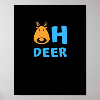 Oh hert Retro vakantie sfeer Poster