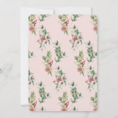 Oh hert roze bloemen meisje 1e verjaardag  kaart (Achterkant)