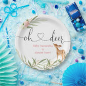 Oh hert roze goudgroene herten baby shower papieren bordje (Feest)