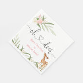Oh hert roze goudgroene herten baby shower servet (Hoek)