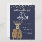 Oh hert rustieke marine verjaardagsfeest verlichti kaart (Voorkant)