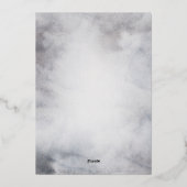 Oh hert rustieke winterbloem vrede en liefde vaka folie feestdagenkaart (Achterkant)