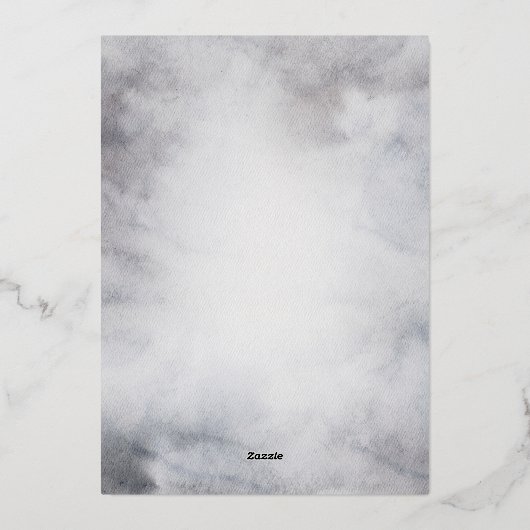 Oh hert rustieke winterbloem vrede en liefde  vaka folie feestdagenkaart (Achterkant)