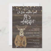 Oh hert rustige houtlichtfeesten kaart (Voorkant)