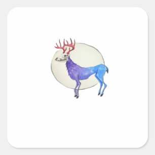 Oh Hert Schoon Grafische Stijl Vierkante Sticker