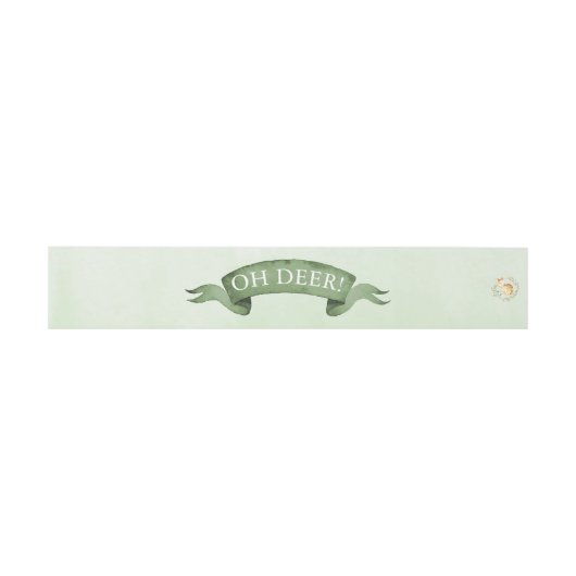 "Oh hert!" Soft Forest Green Deer Uitnodigingen Wikkel (Vlak)