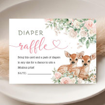 Oh Hert Tweeling Meisjes Baby Shower Luier Raffle 