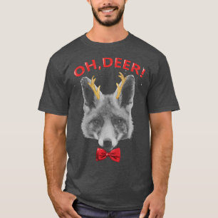 Oh hert vos Kerstmis rode stropdas Kerst outfit T- T-shirt