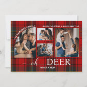 Oh Hert Wat een jaar gespeeld Kerstmis Fotocollage Feestdagenkaart (Voorkant)