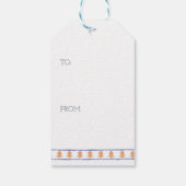 Oh hert wat een jaar Nordic Fairisle Kerstboom Cadeaulabel (Achterkant)