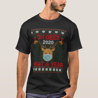 Oh hert wat een jaar quarantaine kerst 2020 lelijk t-shirt