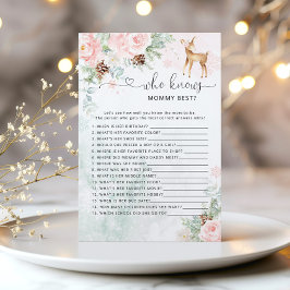 Oh hert Wie kent mama beste baby shower spel