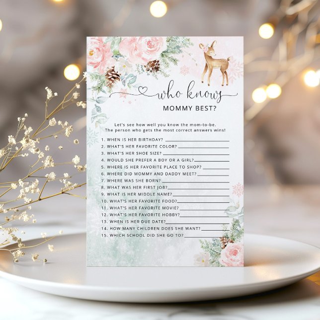 Oh hert Wie kent mama beste baby shower spel (Creator heeft geüpload)