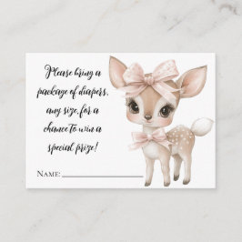 Oh hert ze is bijna hier Luier Raffle Kaart