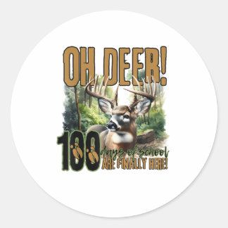 Oh Herten 100 Dagen School Herten Jacht Feest Ronde Sticker