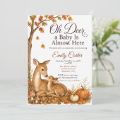 Oh Herten Baby Borrel Kaart (Staand voorkant)