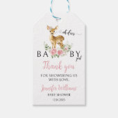 Oh herten baby meisje douche dank u Cadeau Labels Cadeaulabel (Voorkant)